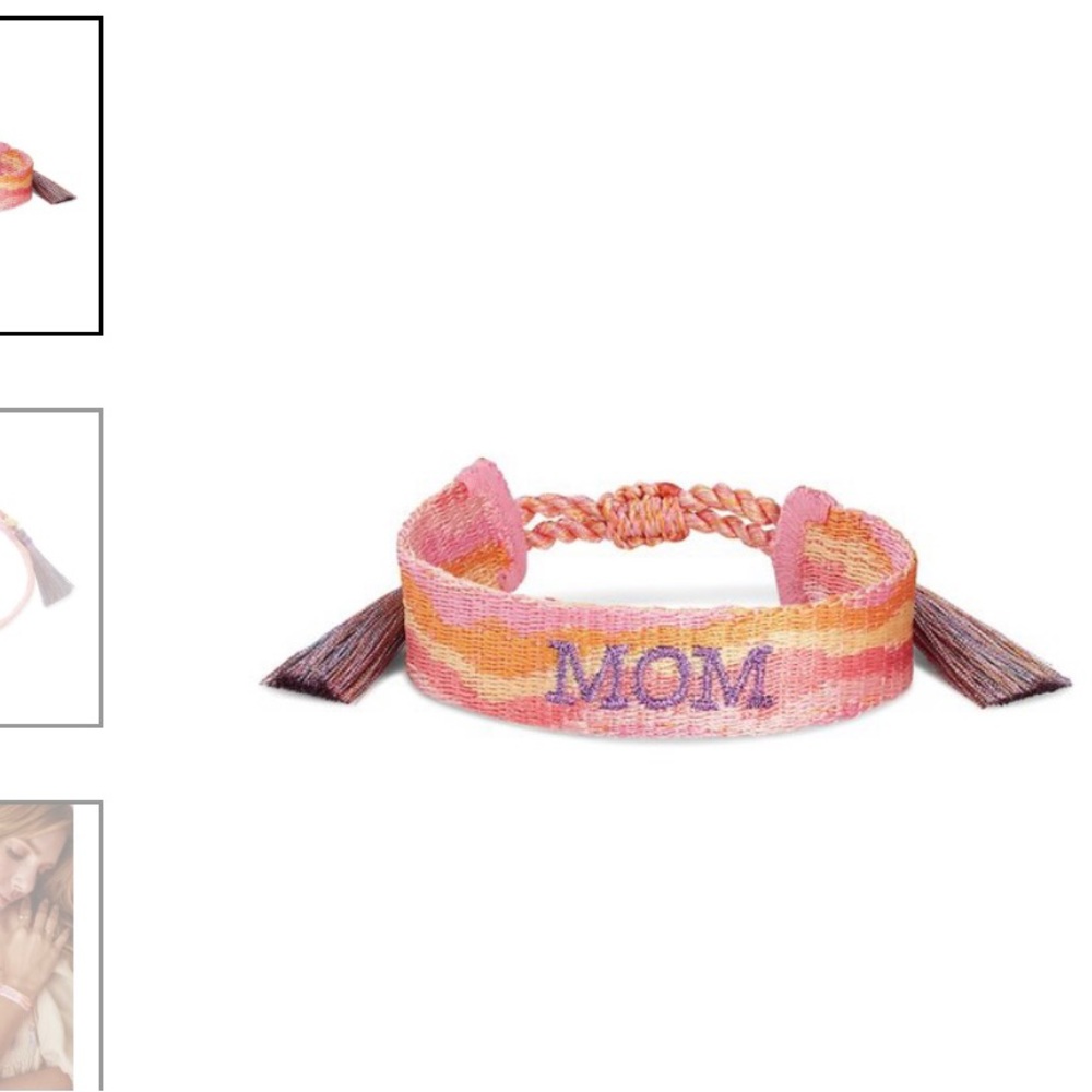 KENDRA SCOTT Mom Gold Friendship Bracelet In Pink Mix